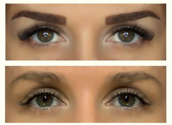 ögonbryn - före och efter